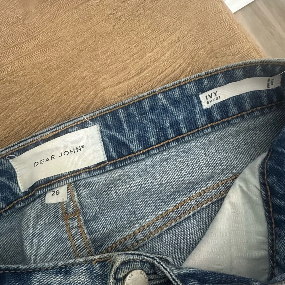 Dear John Blue Denim Distressed Women's Shorts - Picture 3 of 3